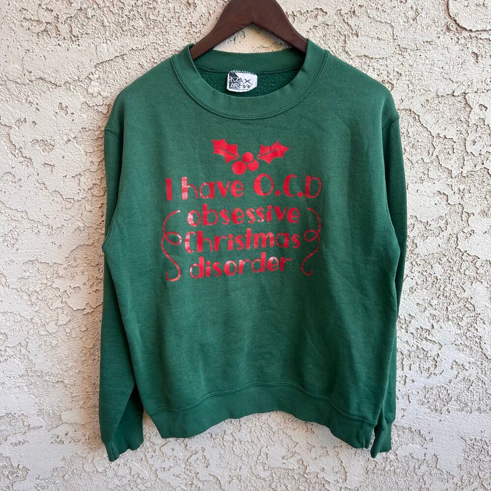 Vintage 90s Ugly Christmas Sweatshirt Size Womens Small